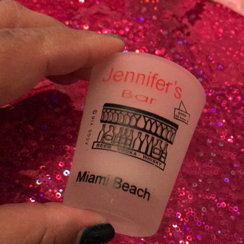 Jennifer’s Miami Beach Shot Glass EUC